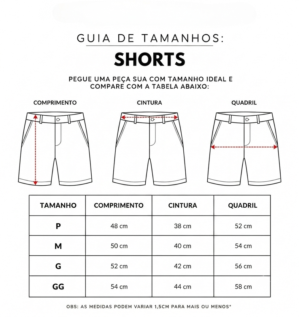 Kit 6 Shorts Mauricinho