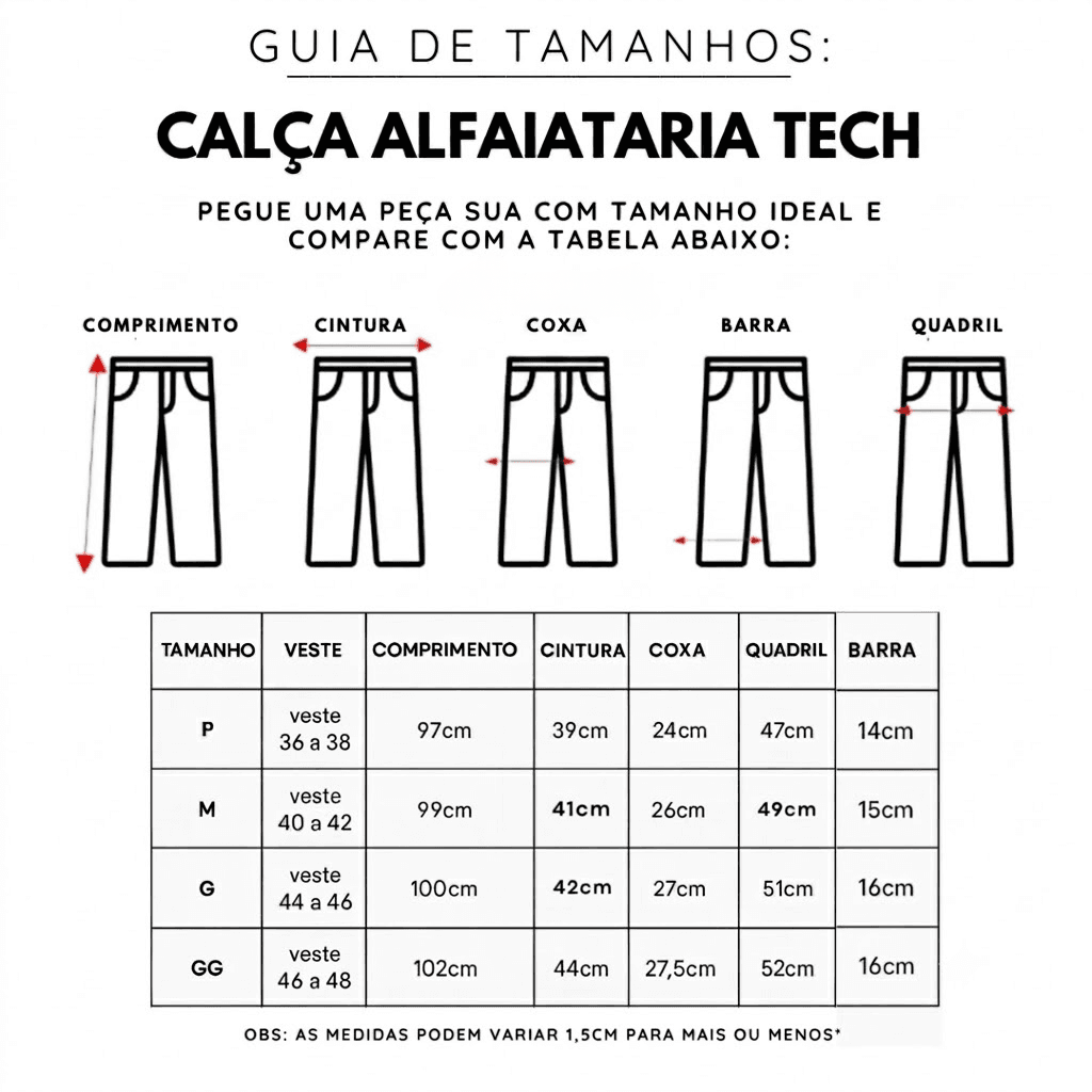 Kit 3 Calças Masculinas em Sarja Retrô Premium – (Pague 2 Leve 3)